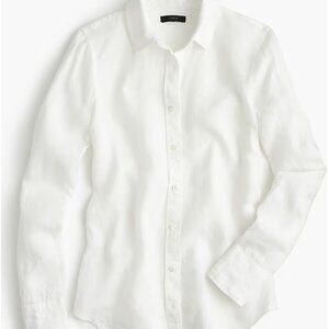 J.Crew Slim Perfect Shirt in Piece-Dyed Irish Linen, Size 8